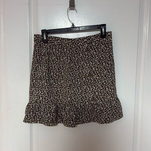 Aqua cheetah mini skirt